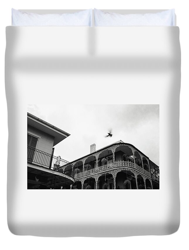 Eye Of The Storm Duvet Cover featuring the photograph French Quarter Bird by Bttoro