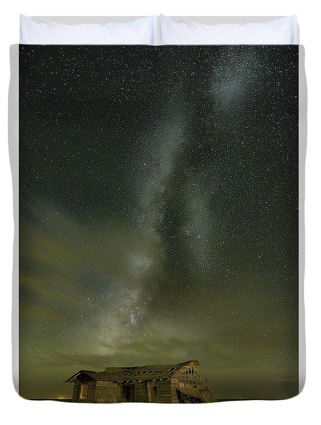 Milky Way Duvet Cover featuring the photograph Front Porch Memories 2 by James Clinich