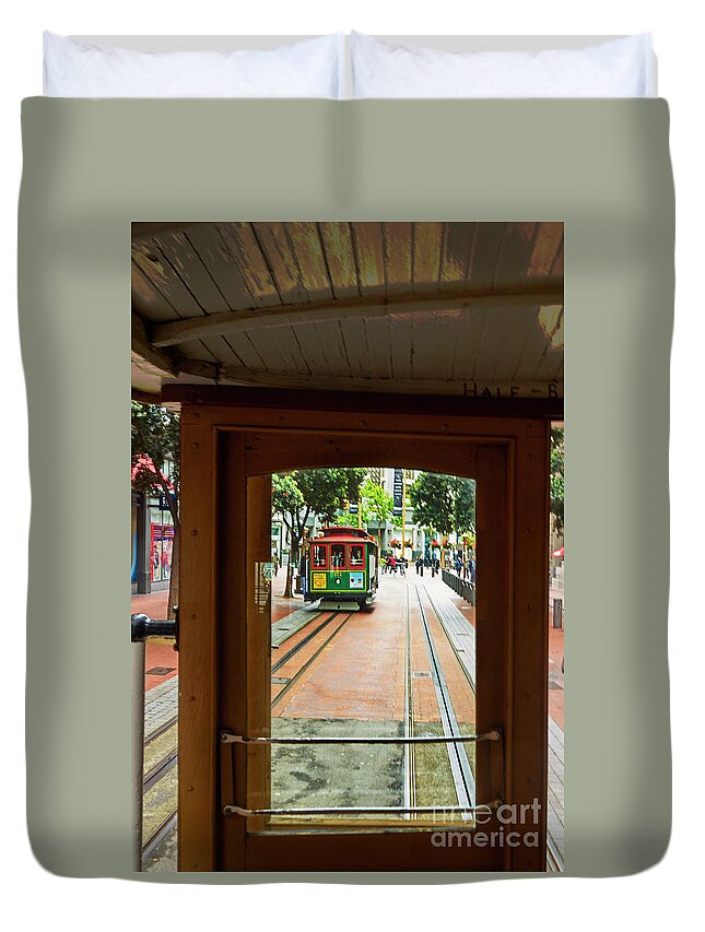 San Francisco Duvet Cover featuring the photograph Front Row Seat by Steve Ondrus