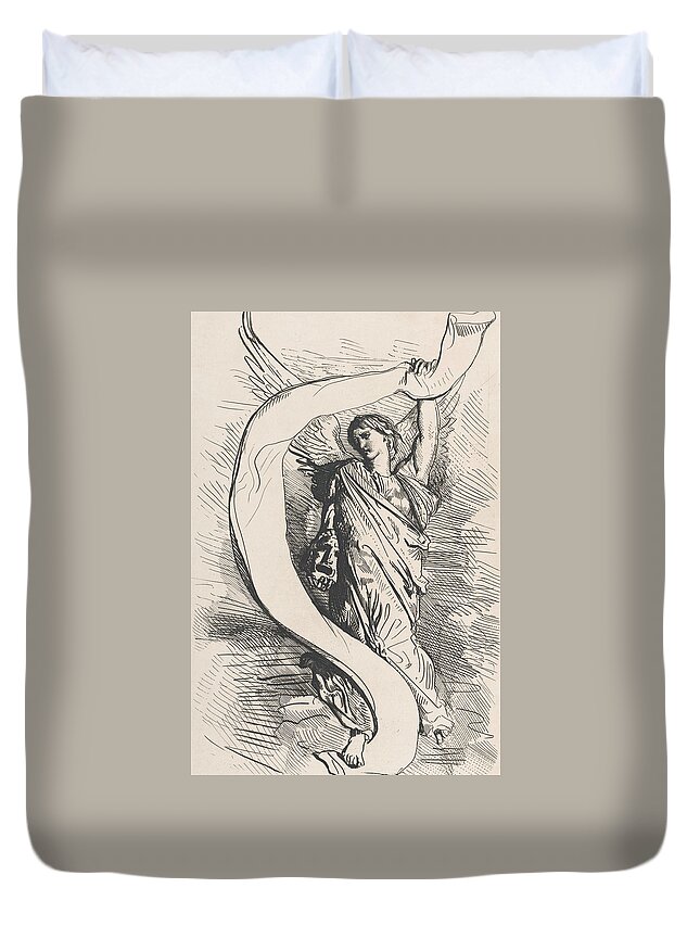 19th Century Art Duvet Cover featuring the relief Frontispiece, from Othello by Theodore Chasseriau
