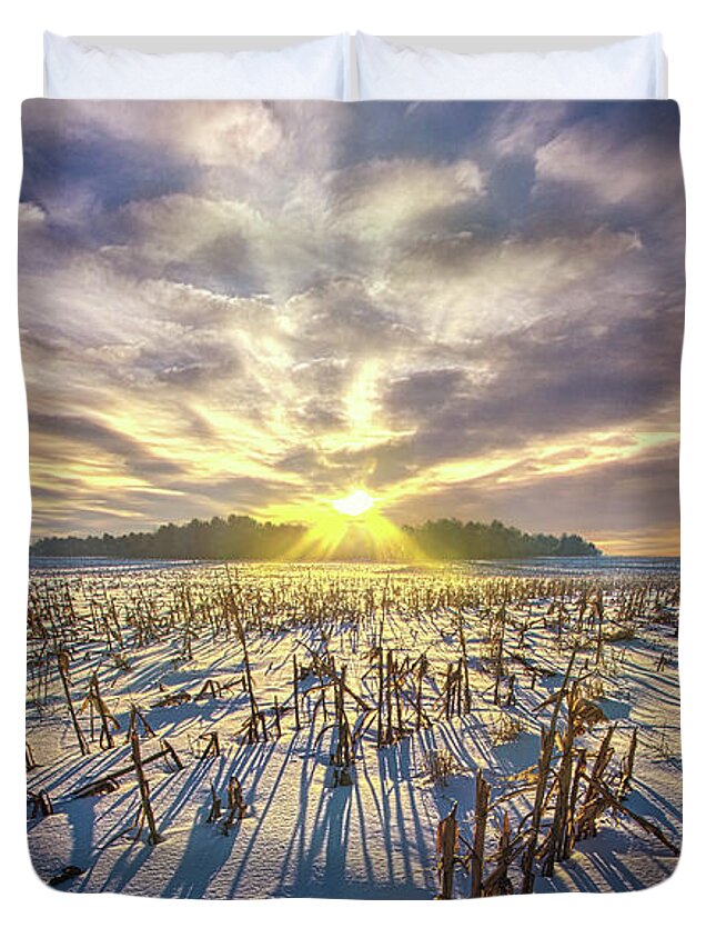 Life Duvet Cover featuring the photograph Frozen Moments by Phil Koch