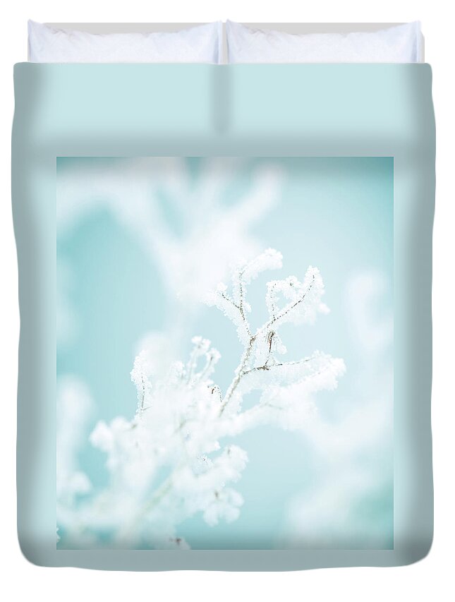 Scenics Duvet Cover featuring the photograph Frozen Nature by Svetikd