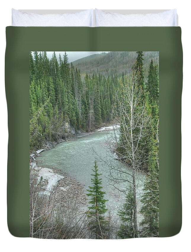 Ft. Nelson Duvet Cover featuring the photograph Ft. Nelson British Columbia by Dyle Warren
