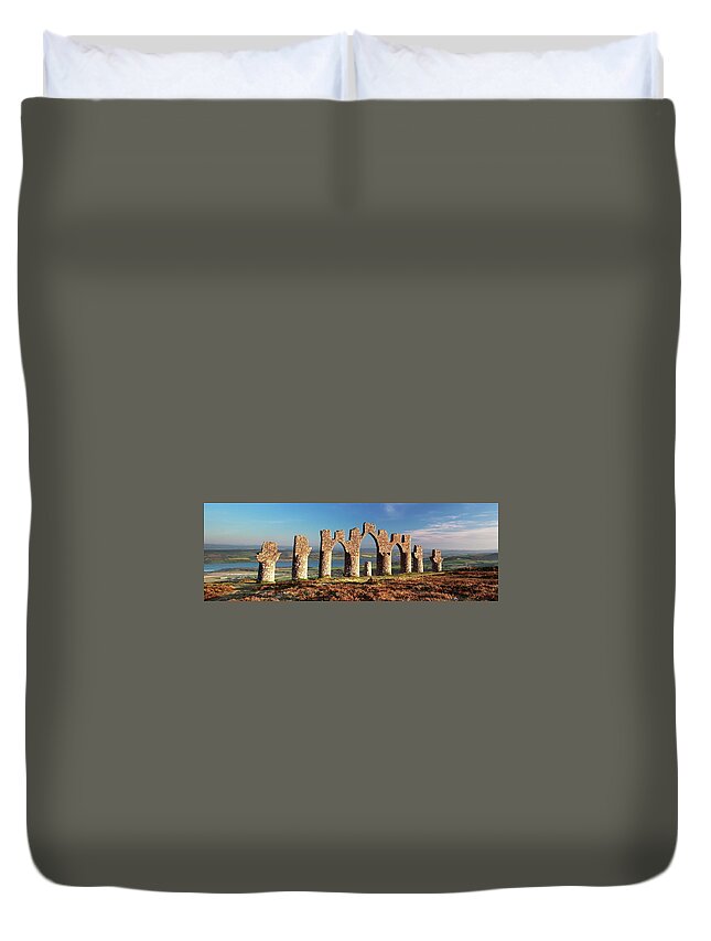  Duvet Cover featuring the photograph Fyrish Monument - Alness by Grant Glendinning