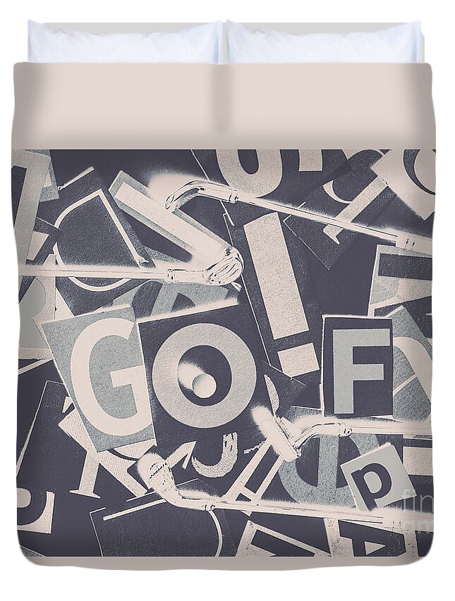 Game Duvet Cover featuring the photograph Game of golf by Jorgo Photography