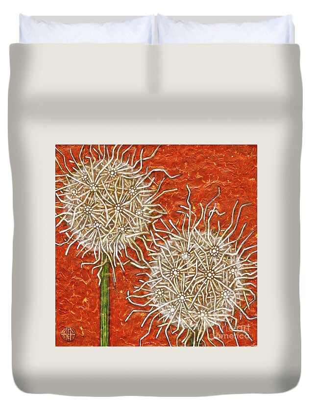 Garden Duvet Cover featuring the painting Garden Room 32 by Amy E Fraser