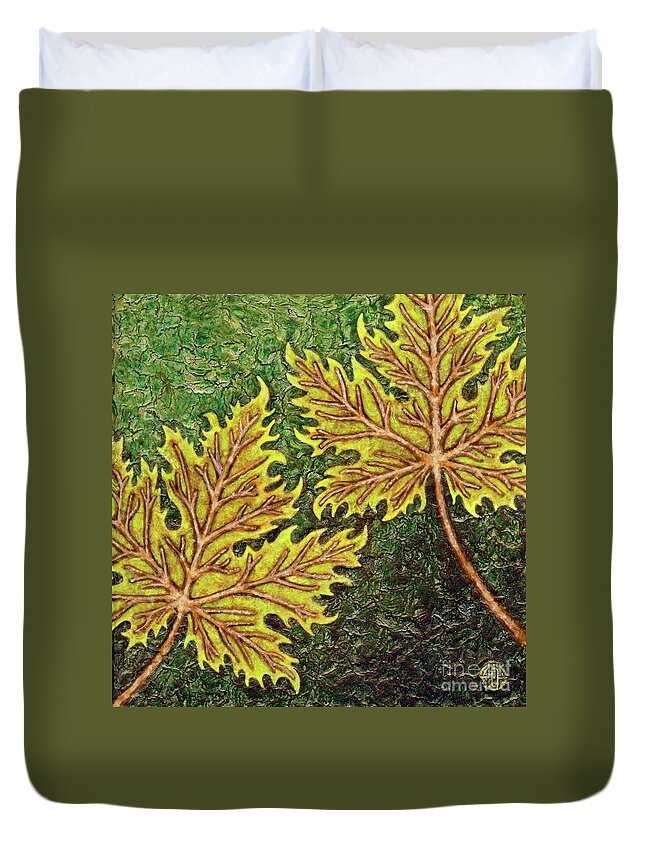 Garden Duvet Cover featuring the painting Garden Room 35 by Amy E Fraser