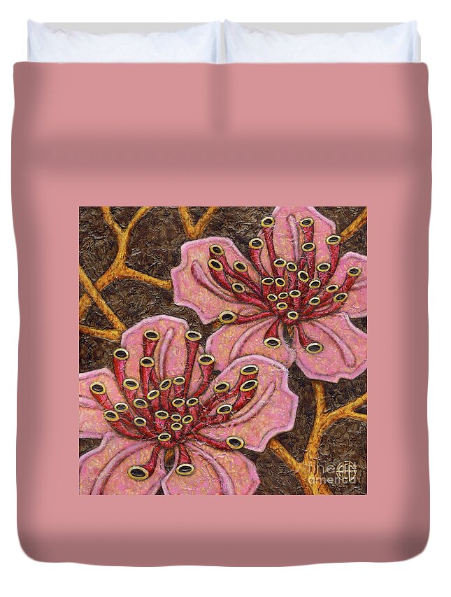Garden Duvet Cover featuring the painting Garden Room 41 by Amy E Fraser