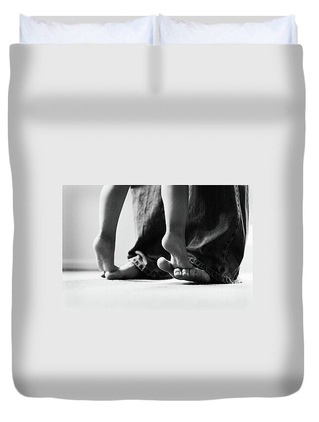 Child Duvet Cover featuring the photograph Give Me Where To Stand, And I Will Move by Natalia Campbell Of Nc Photography