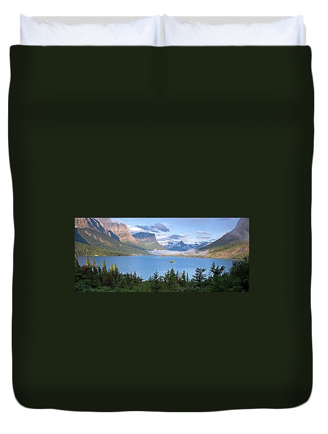 Scenics Duvet Cover featuring the photograph Glacier Panorama by Wweagle