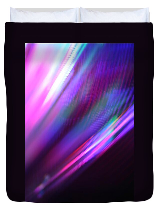 Funky Duvet Cover featuring the photograph Glassy Abstract Background by Merrymoonmary