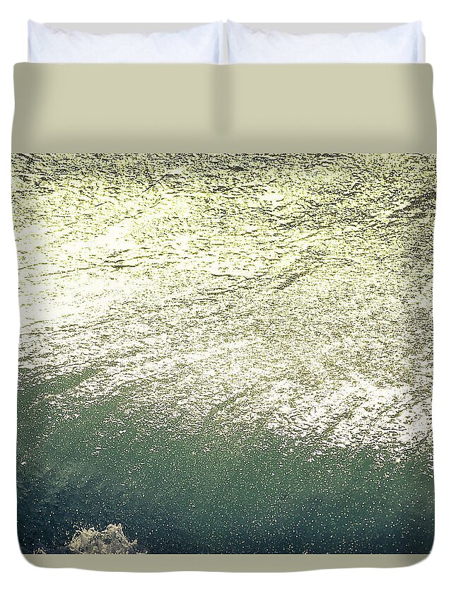 Sea Duvet Cover featuring the photograph Glitter Rush by Sean Davey