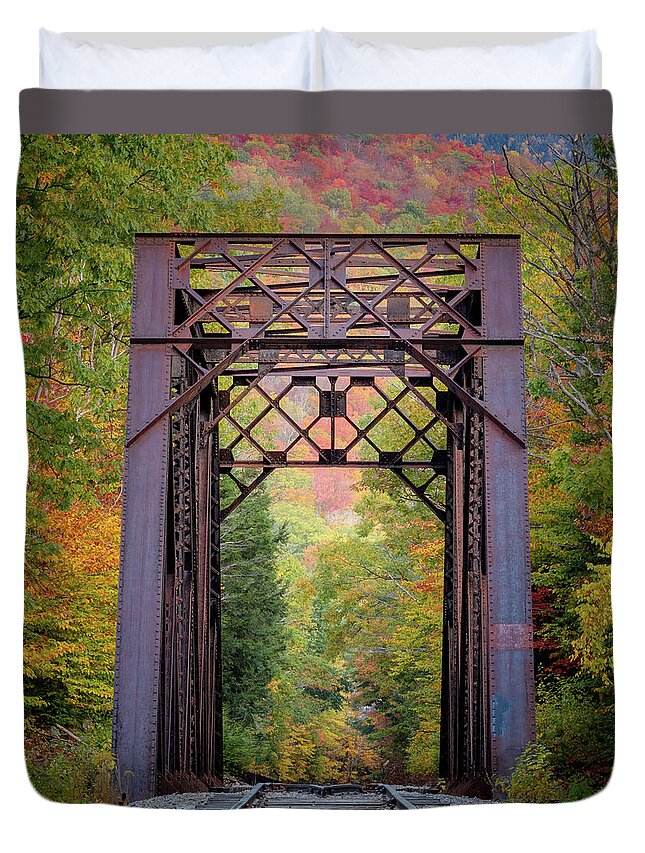 Train Tracks Duvet Cover featuring the photograph Goast Tracks by William Bretton