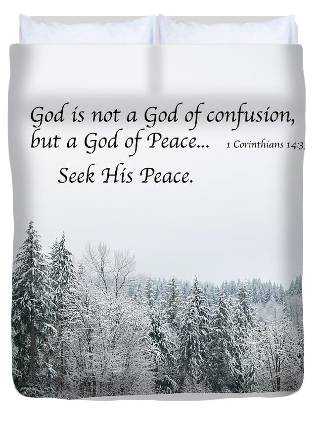 Bible Duvet Cover featuring the photograph God's Winter Wonderland by Kirt Tisdale