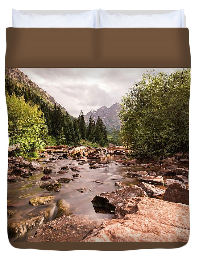 Nature Duvet Cover featuring the photograph Going Through by Rafia Malik