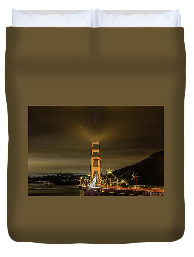 Golden Gate Bridge Duvet Cover featuring the photograph Golden Gate Bridge, San Francisco by Julieta Belmont