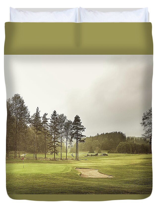 Recreational Pursuit Duvet Cover featuring the photograph Golf Course by Daniel Grizelj