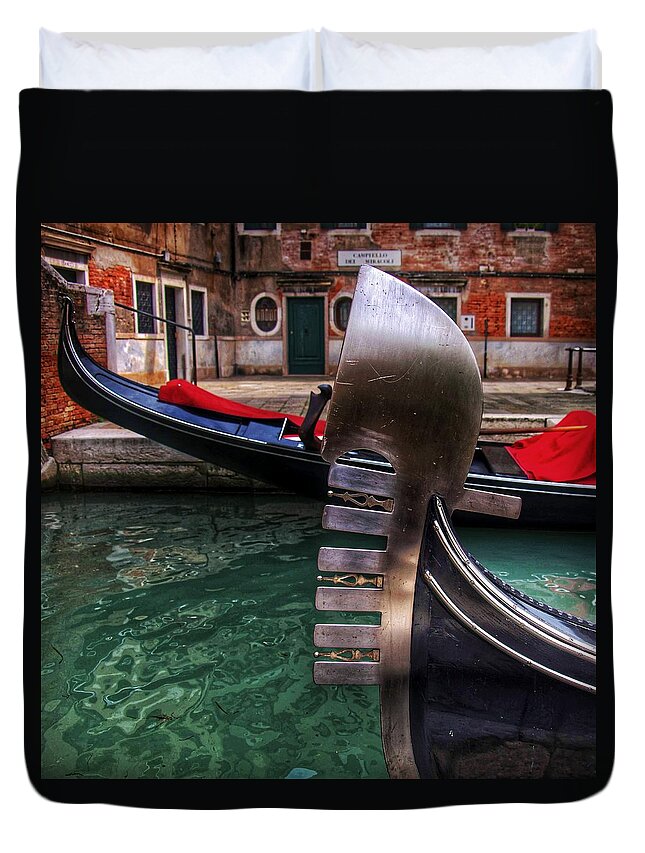  Duvet Cover featuring the photograph Gondola Fin by Al Harden