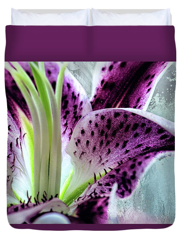 Evie Duvet Cover featuring the photograph Grace Lily by Evie Carrier