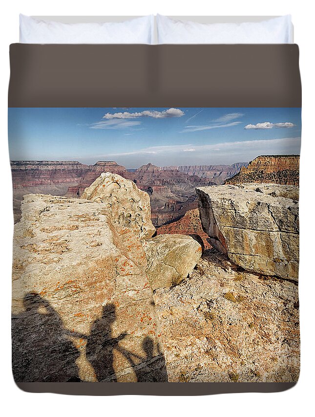Top Artist Duvet Cover featuring the photograph Grand Canyon Silhouettes by Norman Gabitzsch