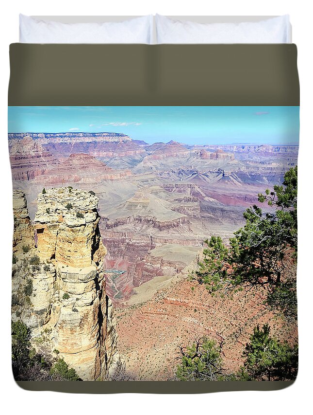 Arizona Duvet Cover featuring the photograph Grand Canyon View 1 by Dawn Richards