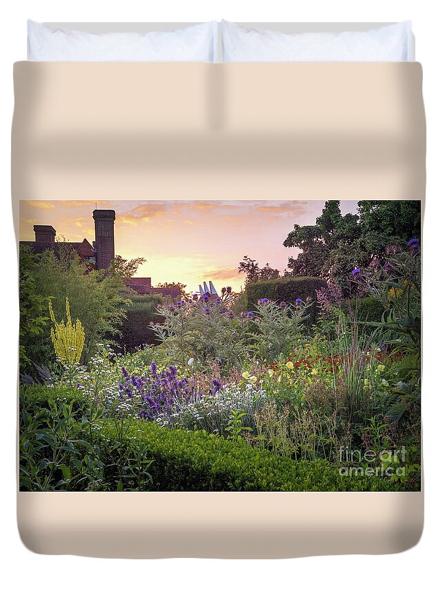 Great Dixter Duvet Cover featuring the photograph Great Dixter Perennial Border by Perry Rodriguez