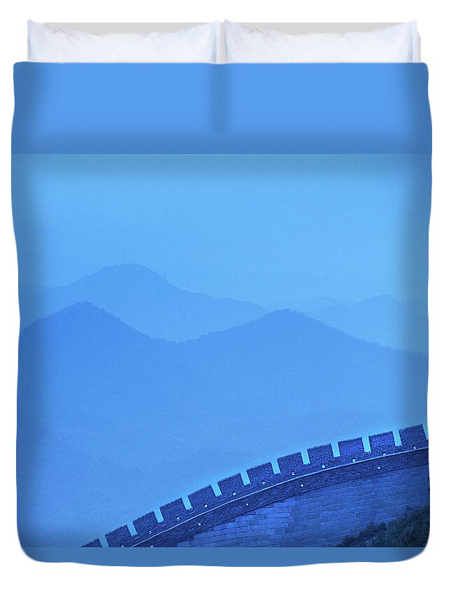 Chinese Culture Duvet Cover featuring the photograph Great Wall Of China by Dale Wilson