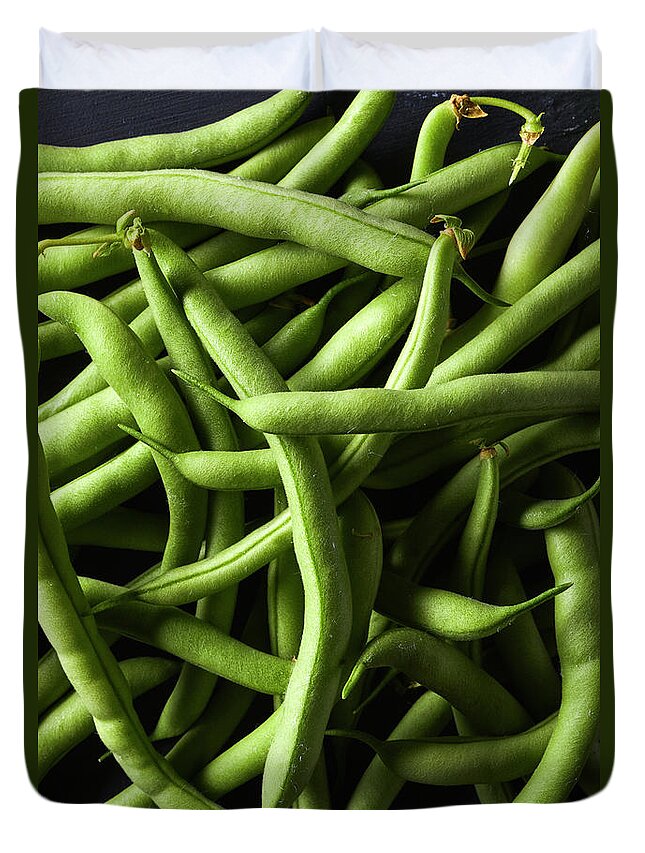 Cuisine At Home Duvet Cover featuring the photograph Green beans by Cuisine at Home