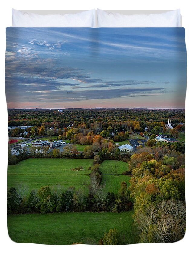 Grass Duvet Cover featuring the photograph Green in the Fall by William Bretton