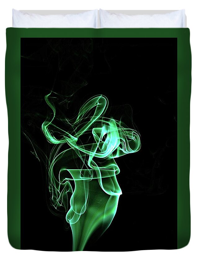 Smoke Duvet Cover featuring the photograph Green smoke by Martin Smith