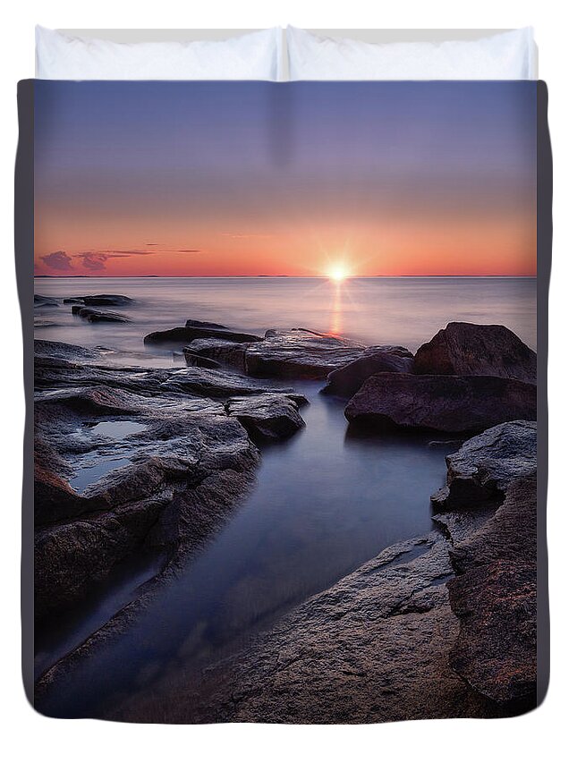 Summer Solstice Duvet Cover featuring the photograph Halibut Pt. Summer Solstice by Michael Hubley