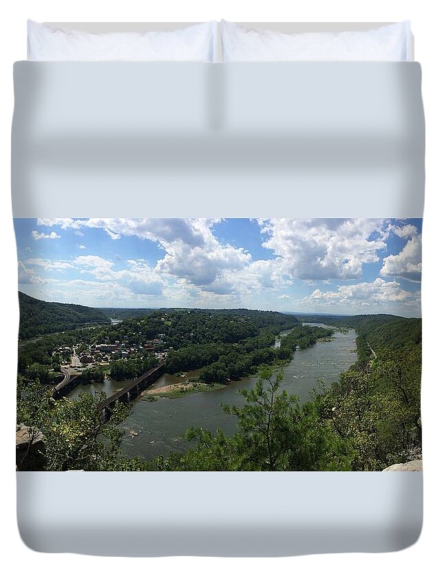 Harpers Ferry Duvet Cover featuring the photograph Harpers Ferry Panorama by Natural Vista Photo