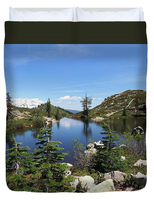 Shasta-trinity National Forest Duvet Cover featuring the photograph Heart Lake,  Shasta Trinity National Forest by Joe Schofield
