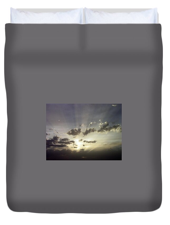 Concepts & Topics Duvet Cover featuring the photograph Heavenly Light 2 by Elfstrom