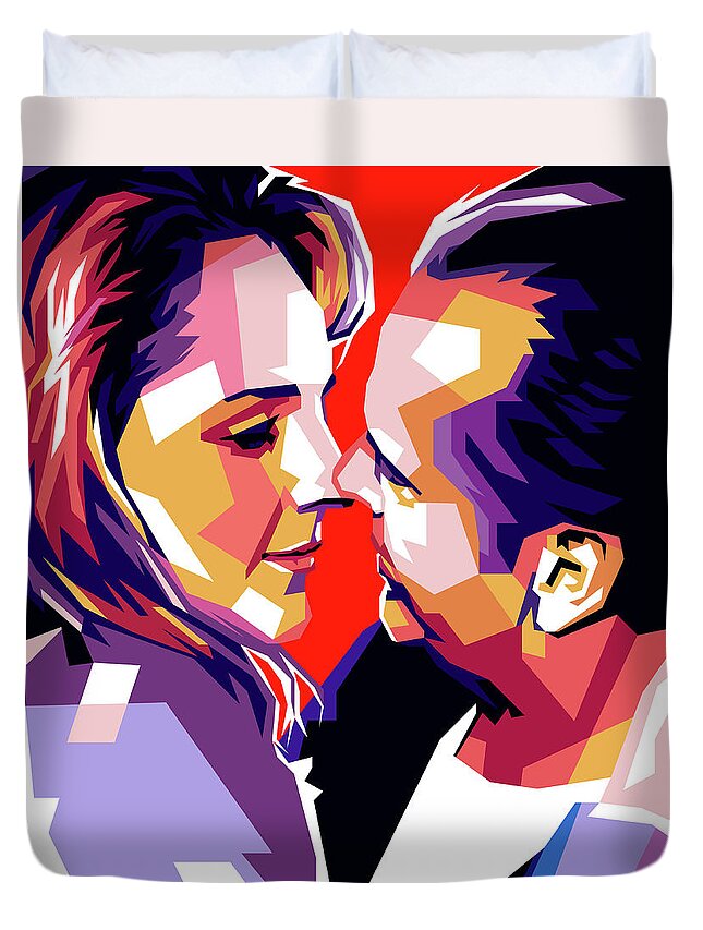 Helen Hunt Duvet Cover featuring the digital art Helen Hunt and Jack Nicholson by Movie World Posters
