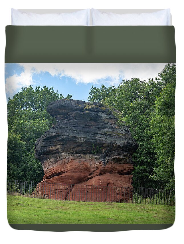 Hemlock Stone Duvet Cover featuring the photograph Hemlock Stone by Steev Stamford