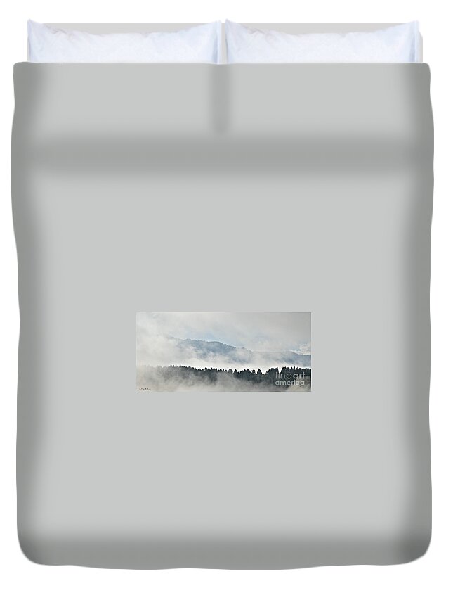 Clouds Duvet Cover featuring the photograph Here There Be Dragons by Dorrene BrownButterfield