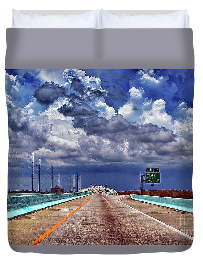 Highway Duvet Cover featuring the photograph Highway No. 1 by Thomas Schroeder