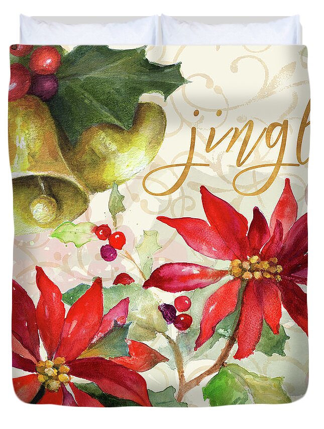 Holiday Duvet Cover featuring the painting Holiday Wishes IIi by Lanie Loreth