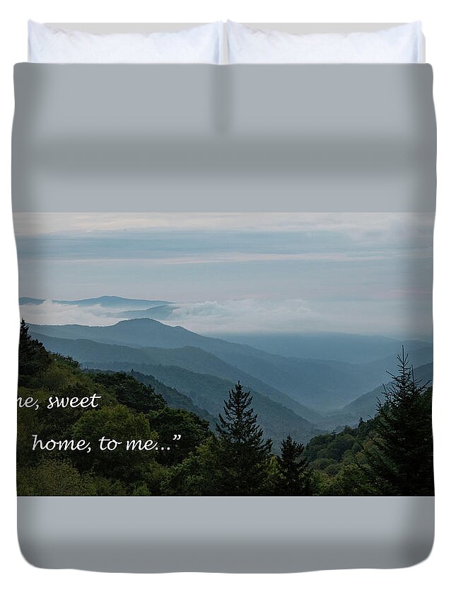 Rocky Top Duvet Cover featuring the photograph Home, Sweet Home by Marcy Wielfaert