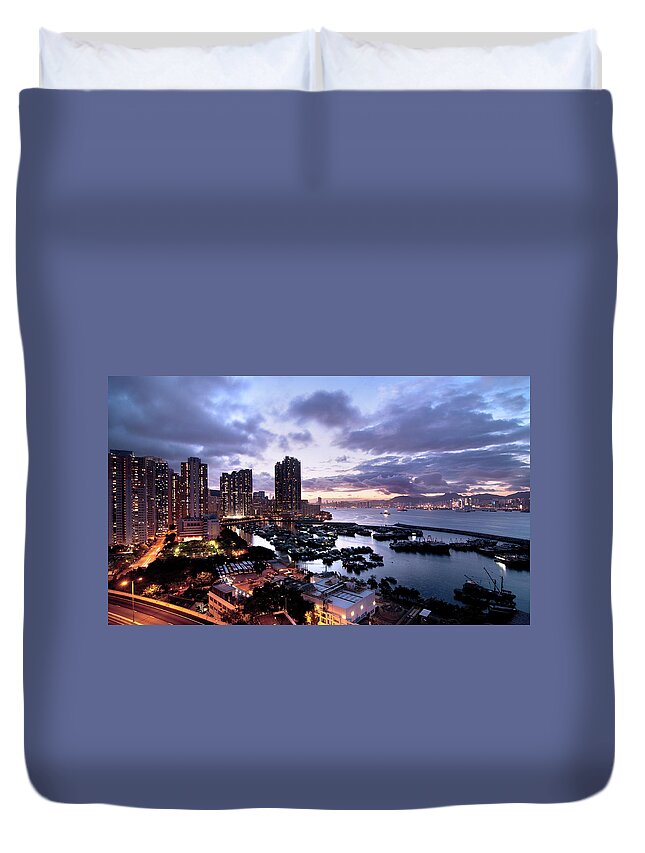 Outdoors Duvet Cover featuring the photograph Hong Kong Island by Joe Chen Photography