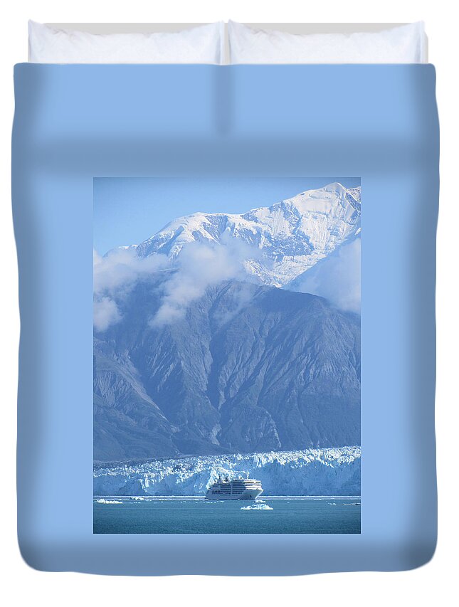 Hubbard Duvet Cover featuring the photograph Hubbard Glacier by Robert Bissett
