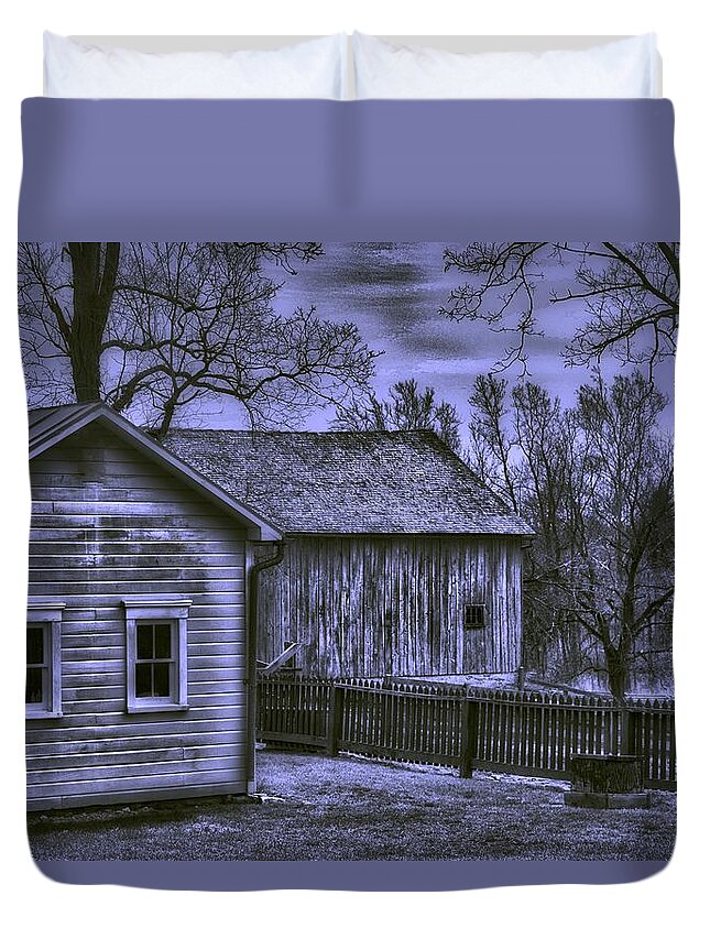  Duvet Cover featuring the photograph Humble Homestead by Jack Wilson