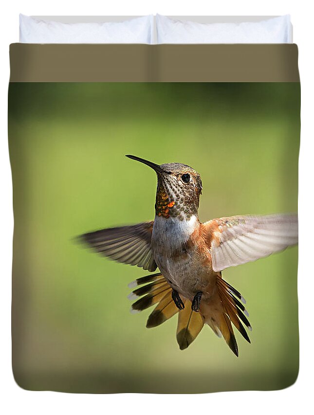 Hummer Duvet Cover featuring the photograph Hummingbird 6 by Endre Balogh