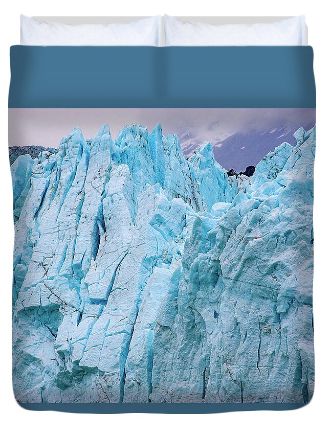 Alaska Duvet Cover featuring the photograph Ice Blue by Anthony Jones