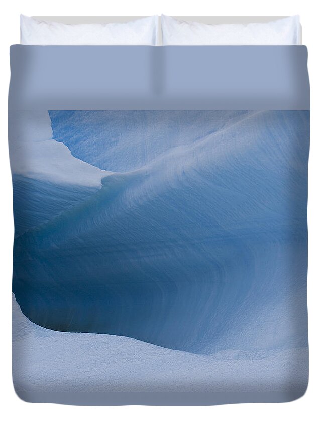Iceberg Duvet Cover featuring the photograph Ice Cave by Darrell Gulin