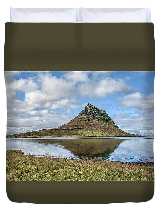 David Letts Duvet Cover featuring the photograph Iceland Mountain by David Letts