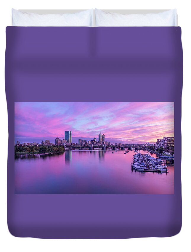 Boston Duvet Cover featuring the photograph In The Pink by Rob Davies