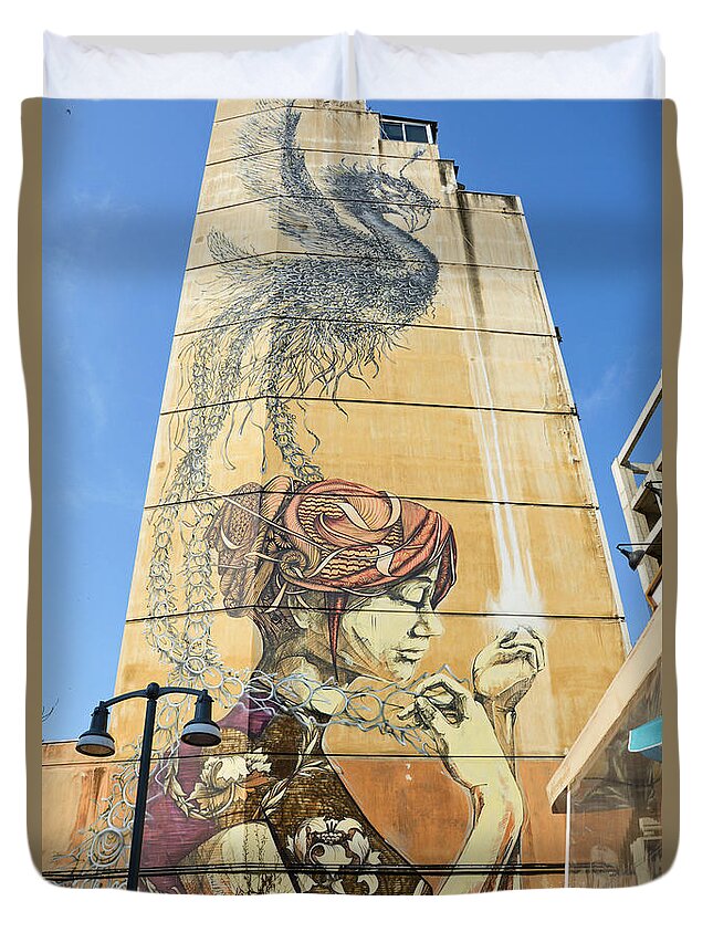 Graffiti Duvet Cover featuring the photograph In the realm of dreams by Yavor Mihaylov