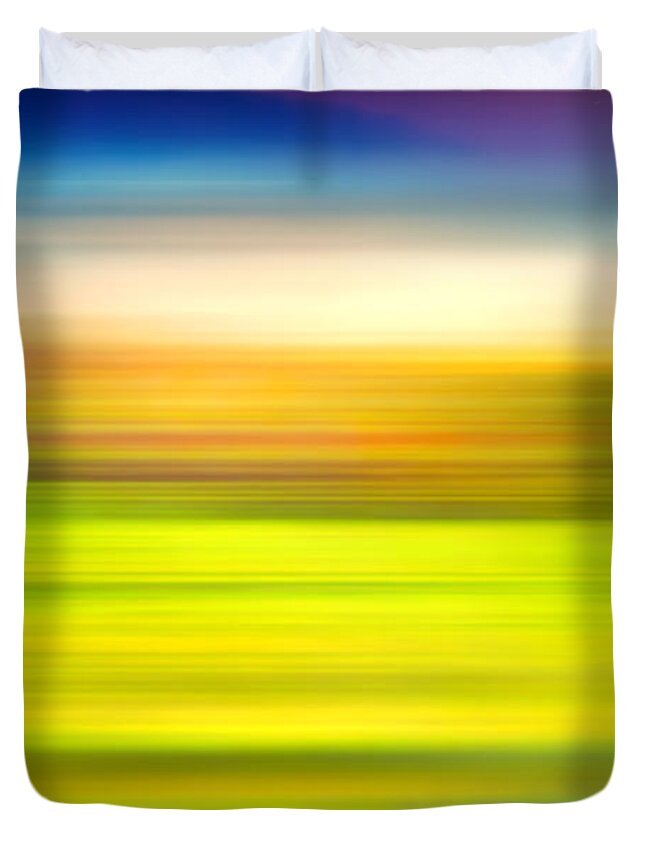 India Duvet Cover featuring the photograph India Colors - Abstract Rural Panorama by Stefano Senise